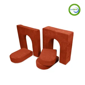 10" & 5" Walls & Doors Bundle in Terracotta Twirl
