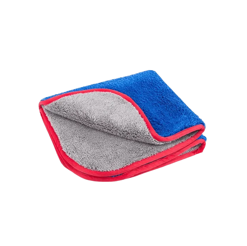 16" x 16" Dual Pile Microfiber Drying Towel (Blue/Red)