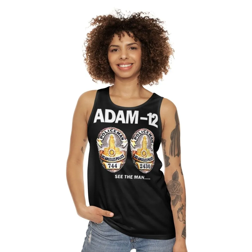 1970s Adam 12 TV Series Unisex Retro Tank Top