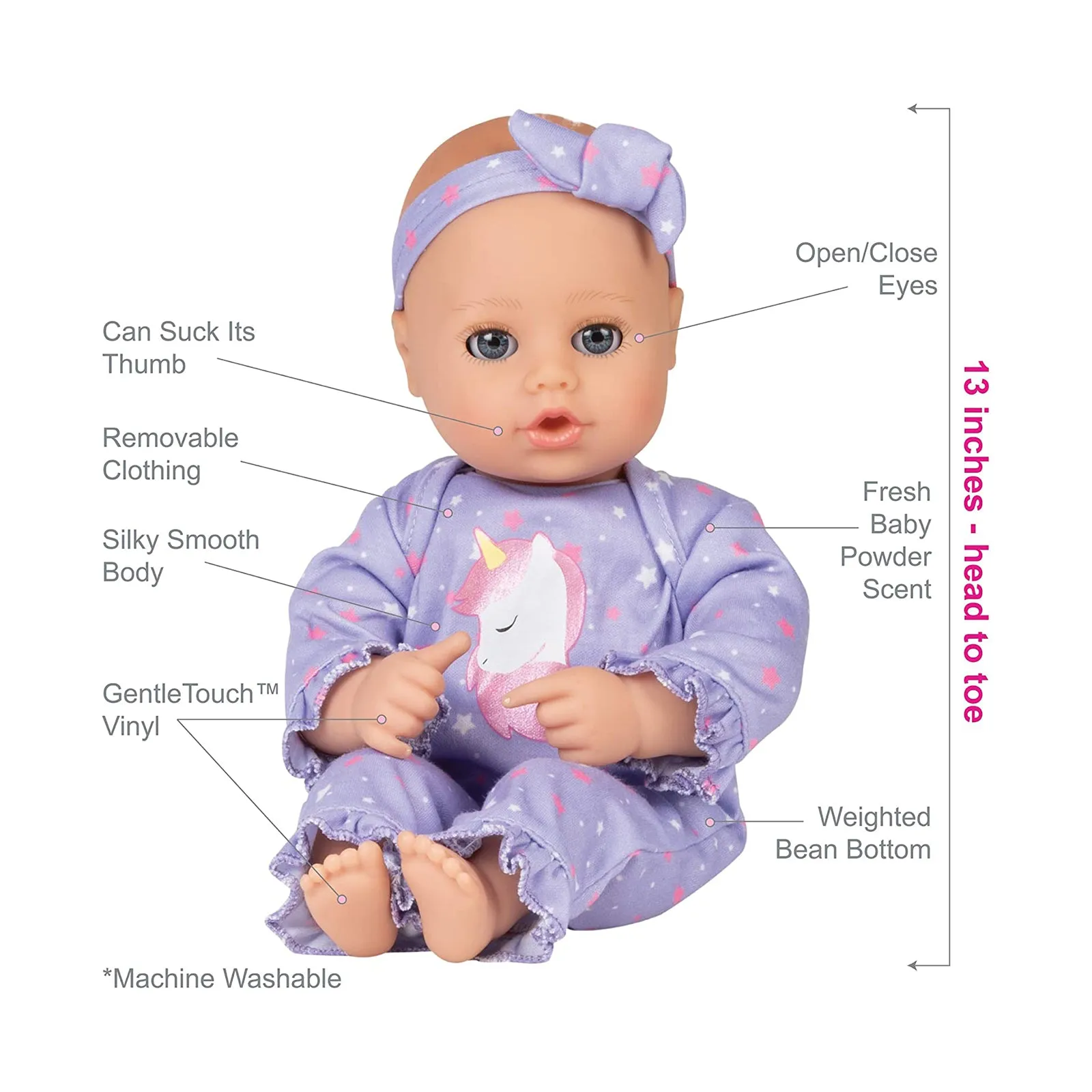 Adora Play Time Babies Unicorn 13 Inch Baby Doll