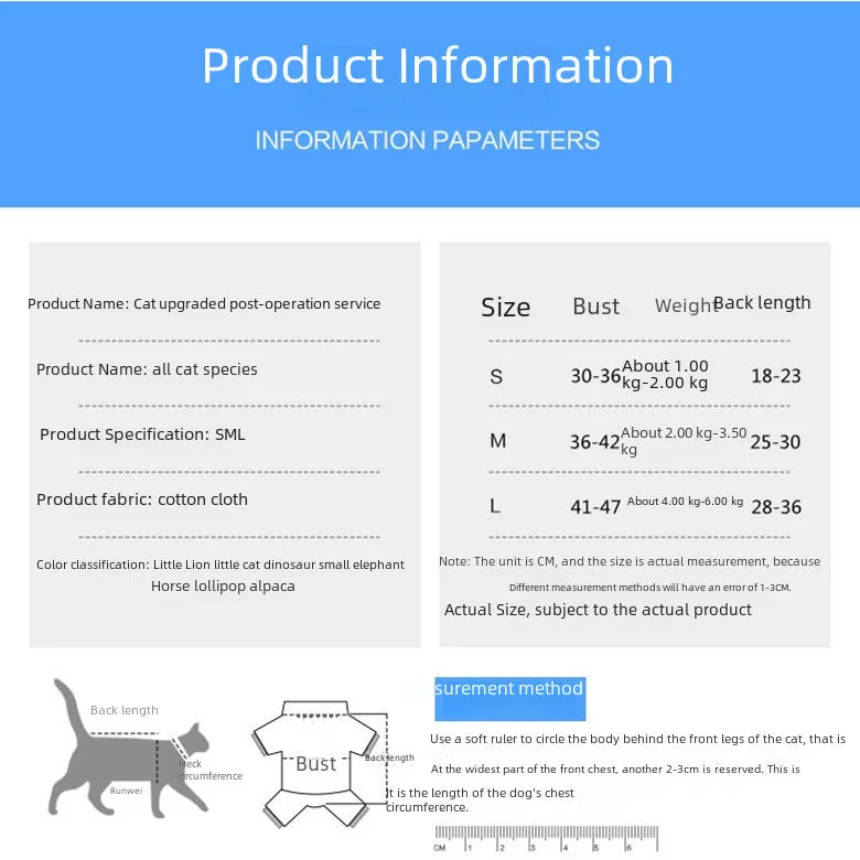 Anti-licking anti-stripping anti-lint anti-hair breathable weaning pants pet clothes female cat cotton summer