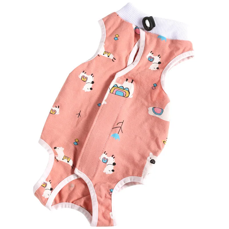 Anti-licking anti-stripping anti-lint anti-hair breathable weaning pants pet clothes female cat cotton summer