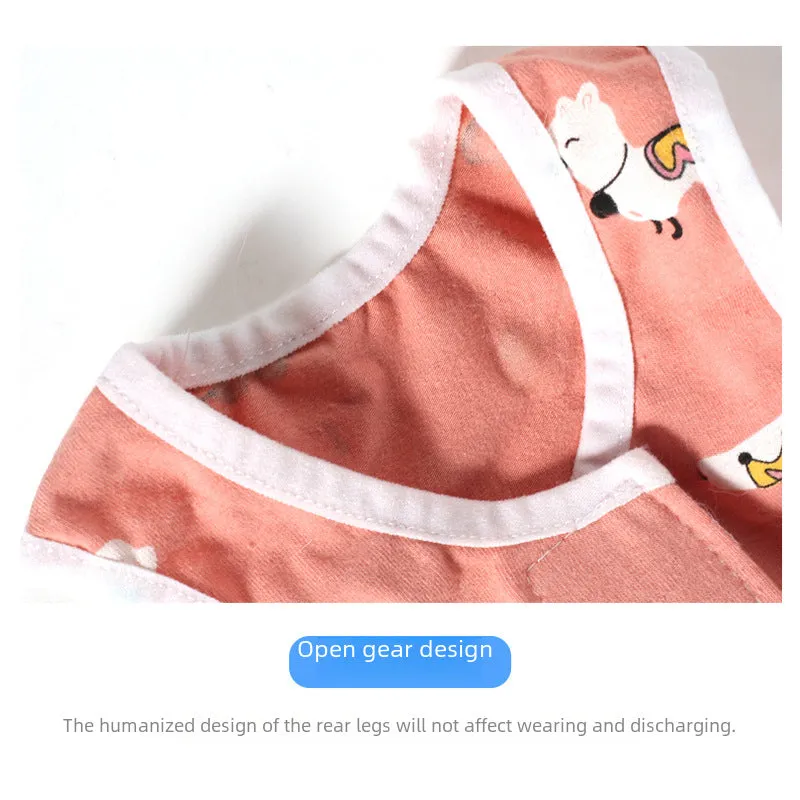 Anti-licking anti-stripping anti-lint anti-hair breathable weaning pants pet clothes female cat cotton summer