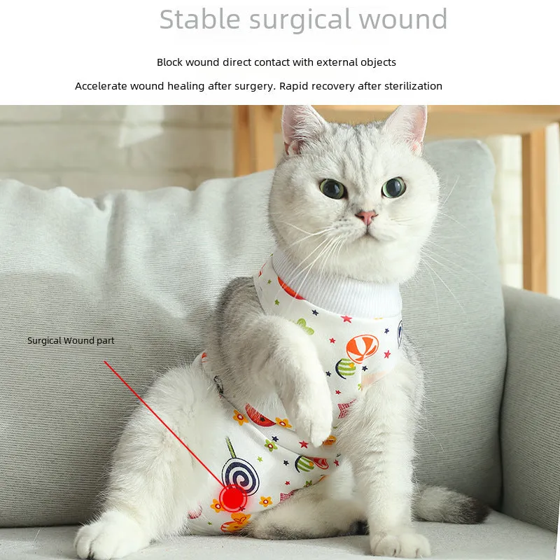 Anti-licking anti-stripping anti-lint anti-hair breathable weaning pants pet clothes female cat cotton summer