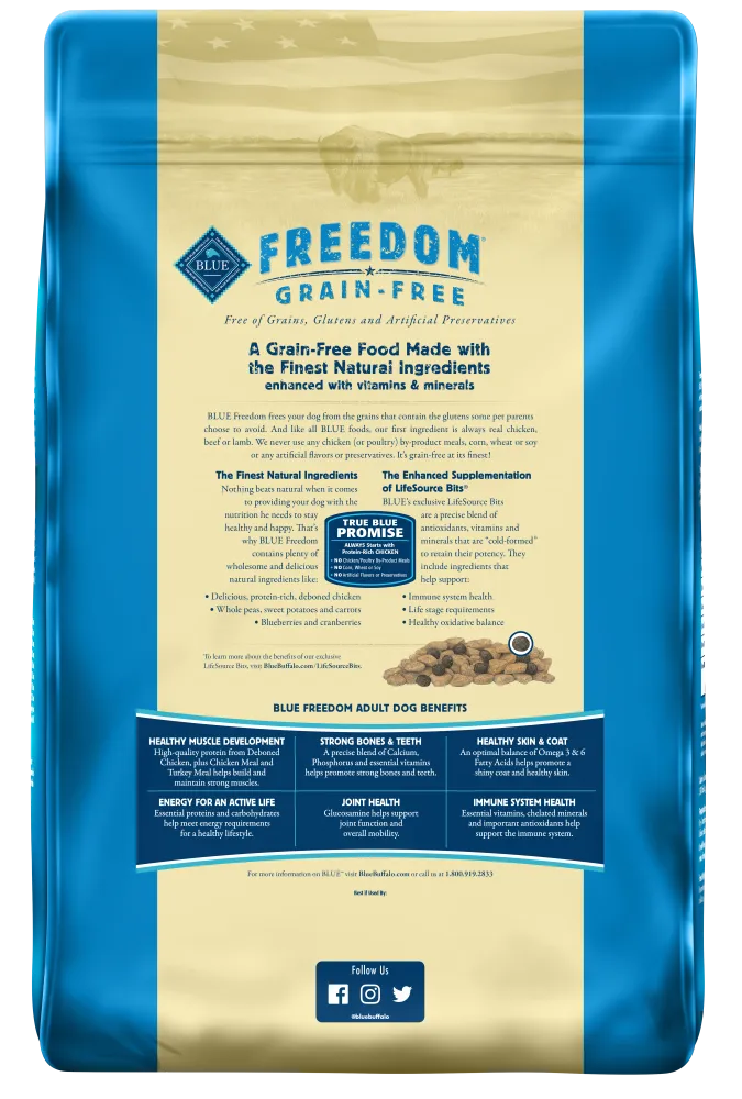 Blue Buffalo Freedom Grain Free Chicken Recipe Adult Dry Dog Food