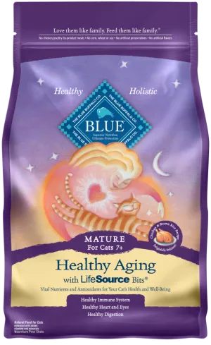Blue Buffalo Healthy Aging Natural Chicken & Brown Rice Mature Dry Cat Food