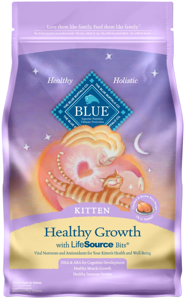 Blue Buffalo Healthy Growth Natural Chicken & Brown Rice Kitten Dry Cat Food