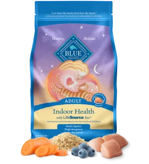 Blue Buffalo Indoor Health Chicken & Brown Rice Recipe Adult Dry Cat Food - 7 lbs.