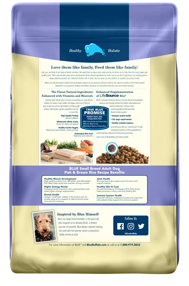 Blue Buffalo Life Protection Fish & Brown Rice Recipe Small Breed Adult Dry Dog Food