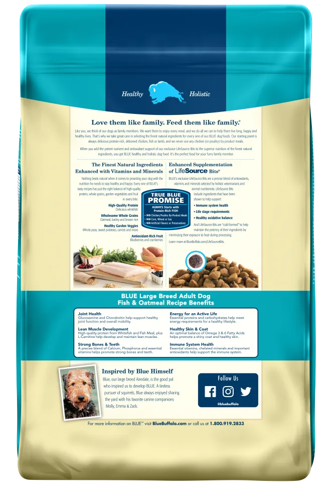 Blue Buffalo Life Protection Natural Fish & Oatmeal Recipe Large Breed Adult Dry Dog Food