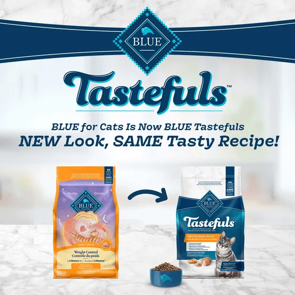BLUE Tastefuls Weight Control Chicken & Brown Rice Recipe Dry Cat Food, 7lb