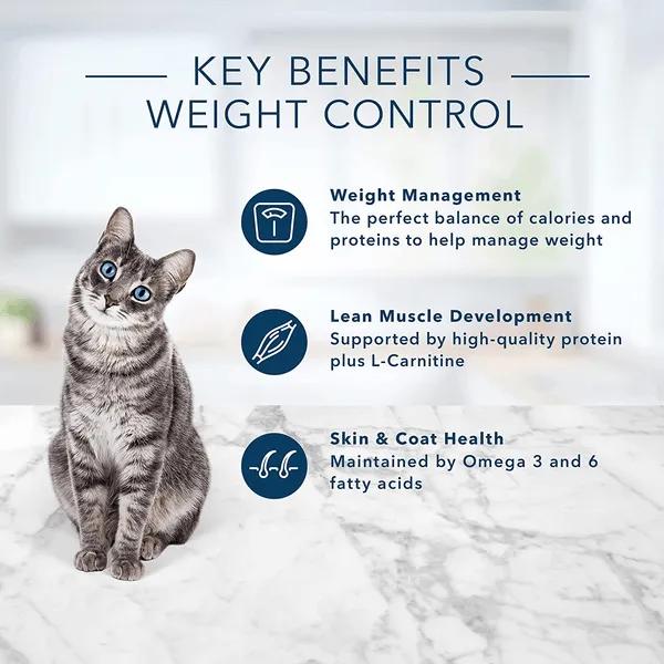 BLUE Tastefuls Weight Control Chicken & Brown Rice Recipe Dry Cat Food, 7lb