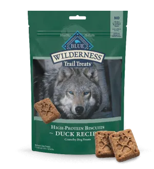 BLUE Wilderness Trail Treats Grain Free Biscuits; Duck Recipe