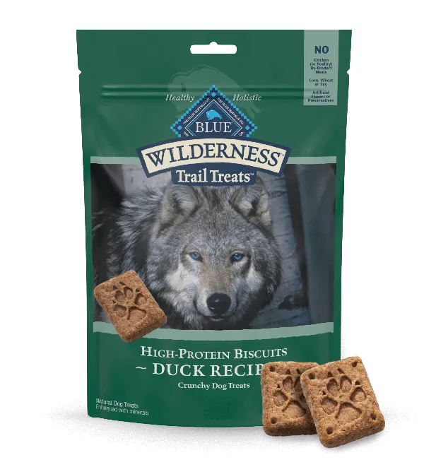 BLUE Wilderness Trail Treats Grain Free Biscuits; Duck Recipe