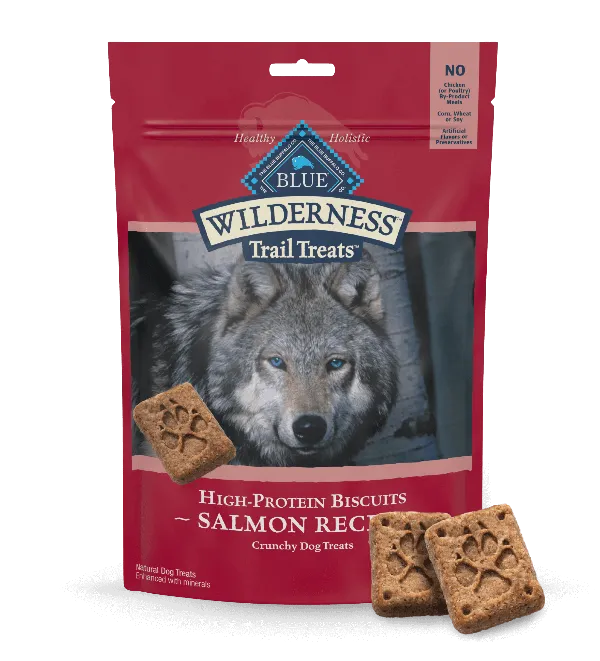 BLUE Wilderness Trail Treats Grain Free Biscuits; Salmon Recipe