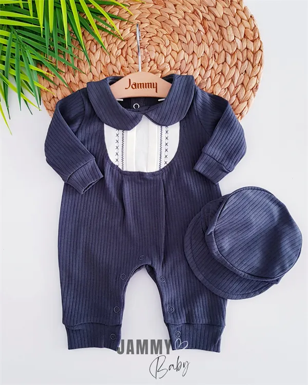 classic zigzag stitched jumpsuit set