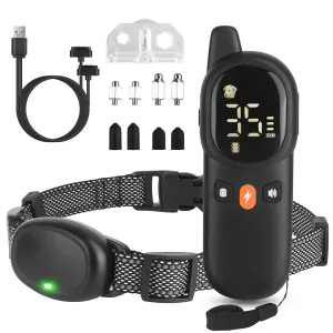 Dog Training Collar with Remote 2624FT 3 Modes Beep Shock Vibration Electric Rechargeable Correction Device IP67 Waterproof Transmitter Receiver for dogs 5lbs-132lbs