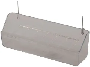 Feeder with iron hooks 30x5,5x4cm transparent