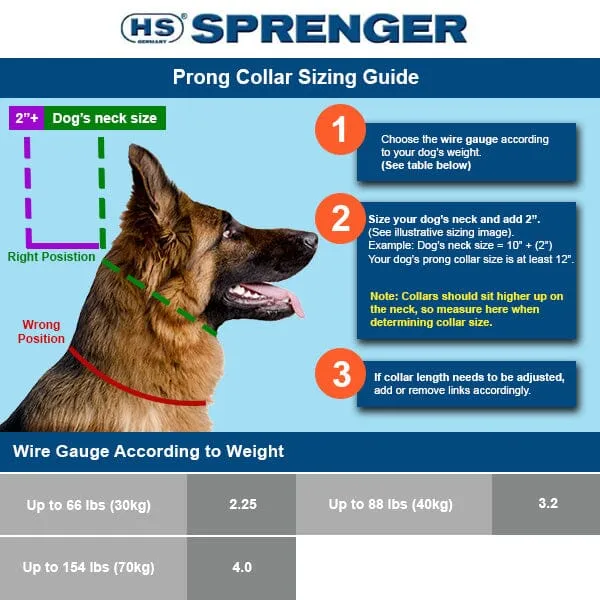 HERM SPRENGER - Black Stainless Steel ULTRA-PLUS Training Collar with Center-Plate and Assembly Chain