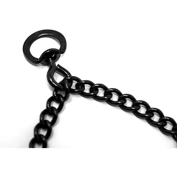 HERM SPRENGER - Black Stainless Steel ULTRA-PLUS Training Collar with Center-Plate and Assembly Chain