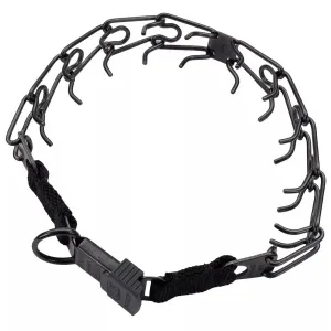 Herm. Sprenger Black Stainless Ultra-Plus Dog Prong Training Collar with ClicLock 18"