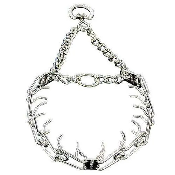 HERM SPRENGER - Chrome ULTRA-PLUS Training Collar with Center-Plate and Assembly Chain