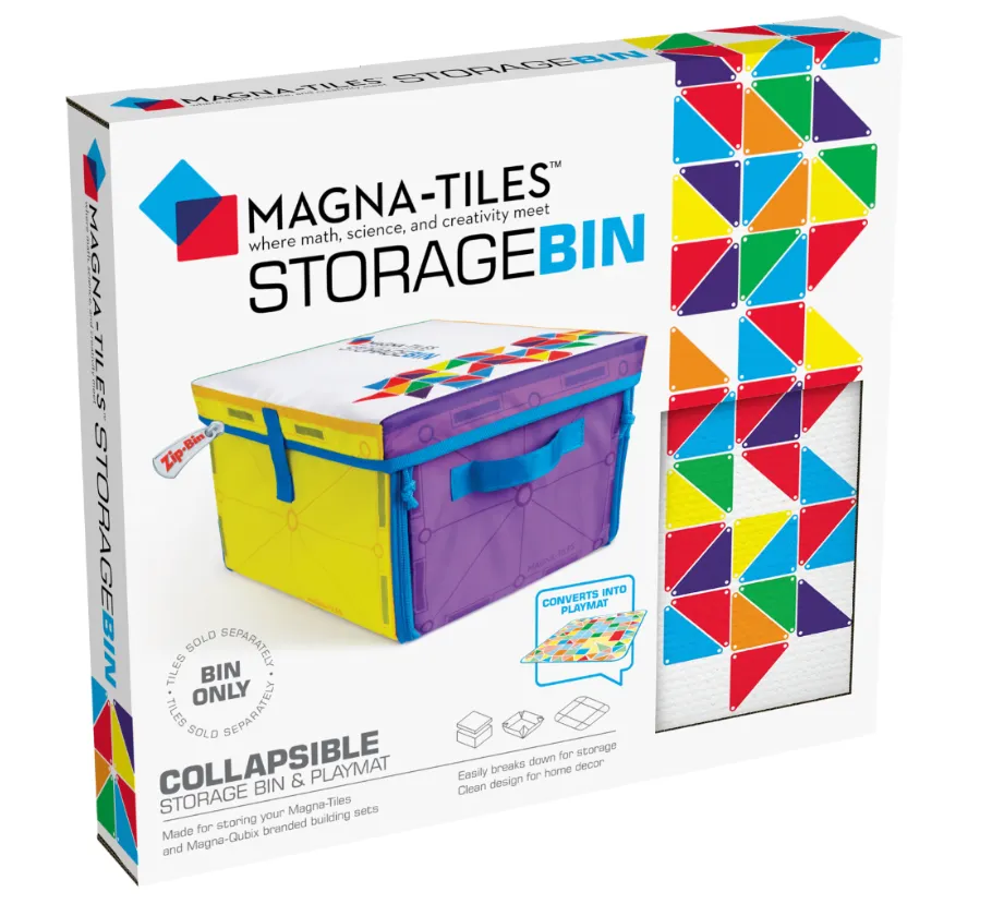 Magna-Tiles Storage Bin & Interactive Play Mat