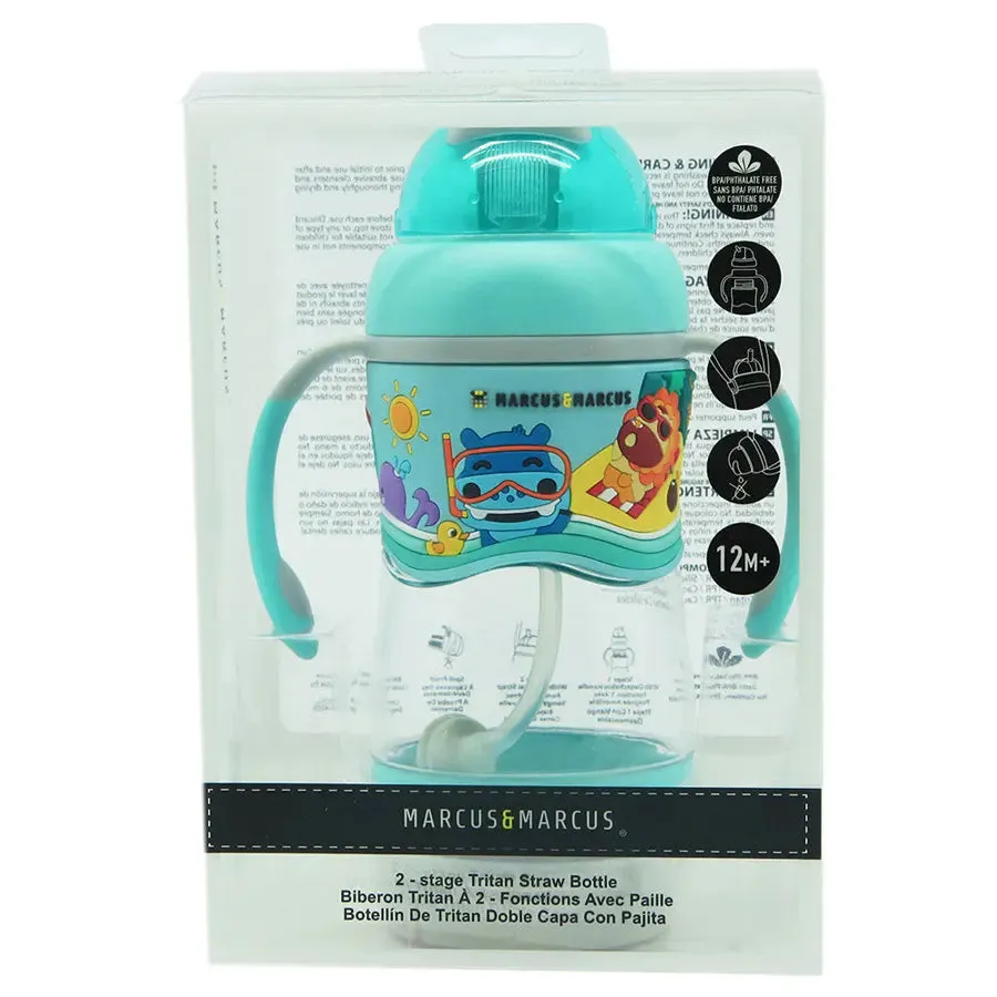Marcus & Marcus 2 Stage Tritan Straw Bottle (Blue)