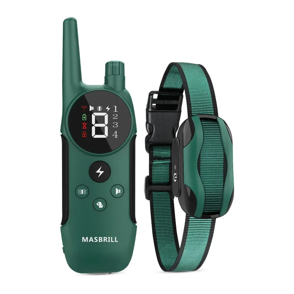 MASBRILL Dog Shock Collar with Remote Rechargeable Electric Dog Training Collar -912