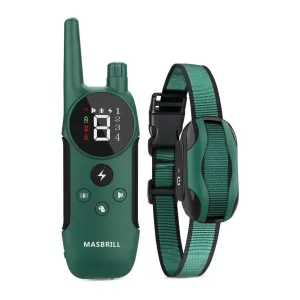 MASBRILL Dog Shock Collar with Remote Rechargeable Electric Dog Training Collar -912