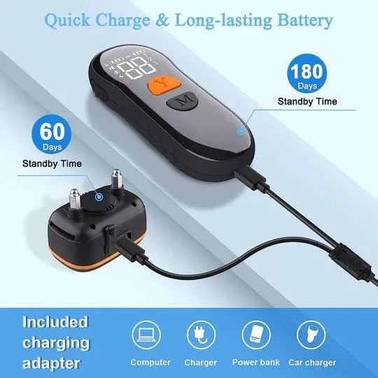 MASBRILL Dog Training Collar Waterproof Electric Shock Collar With Remote 2600Ft-925