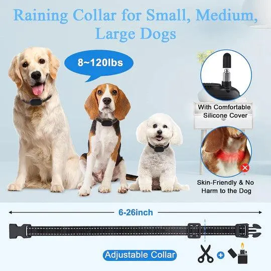 MASBRILL Dog Training Collar Waterproof Electric Shock Collar With Remote 2600Ft-925