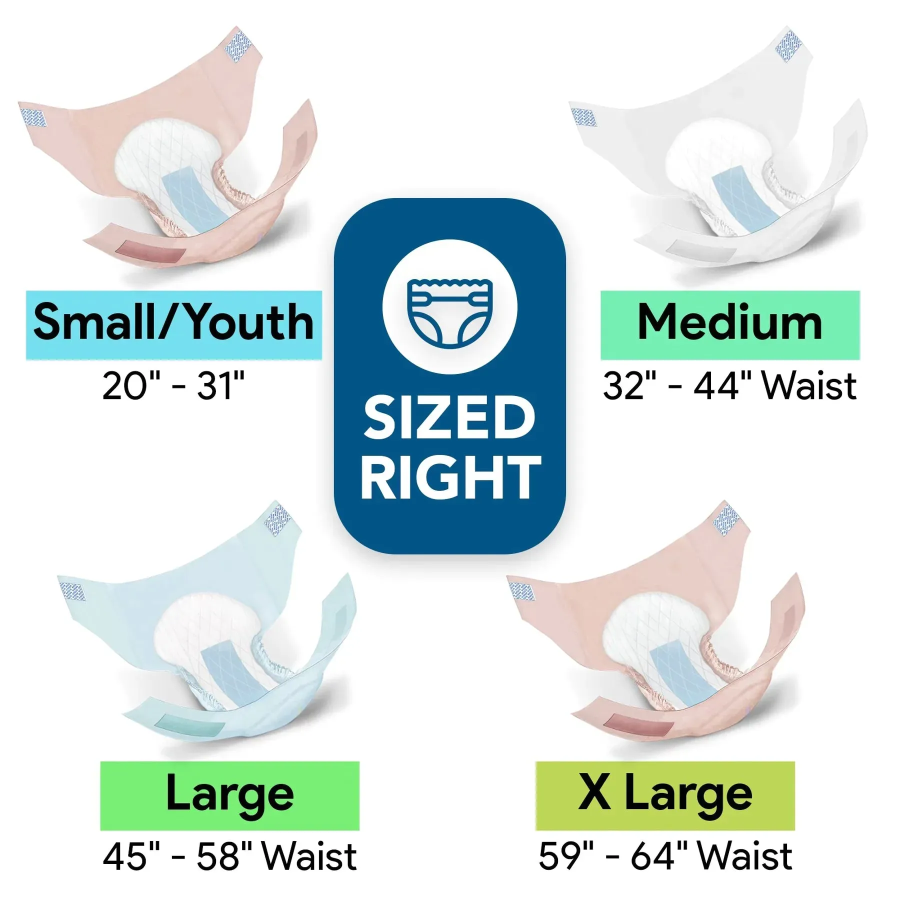 Refastenable Tabs Moderate Absorbency Adult Briefs