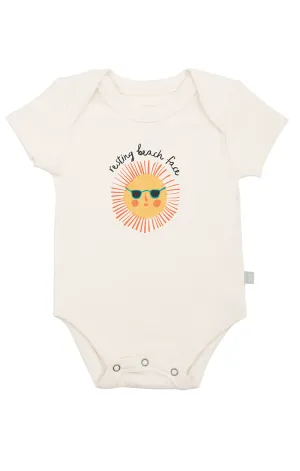 Resting Beach Face Organic Onesie