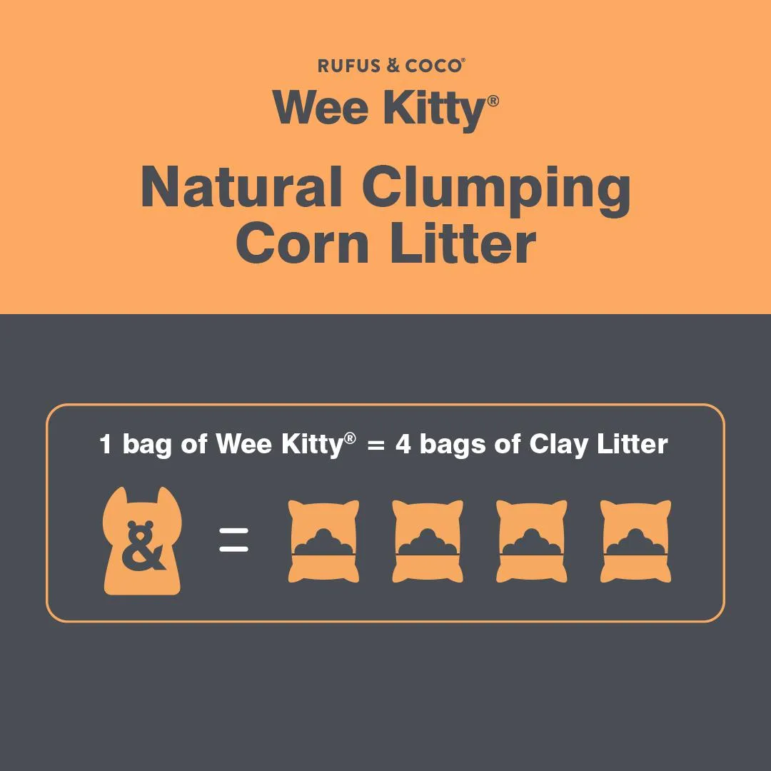 Rufus & Coco Wee Kitty Corn Clumping Cat Litter 9kg