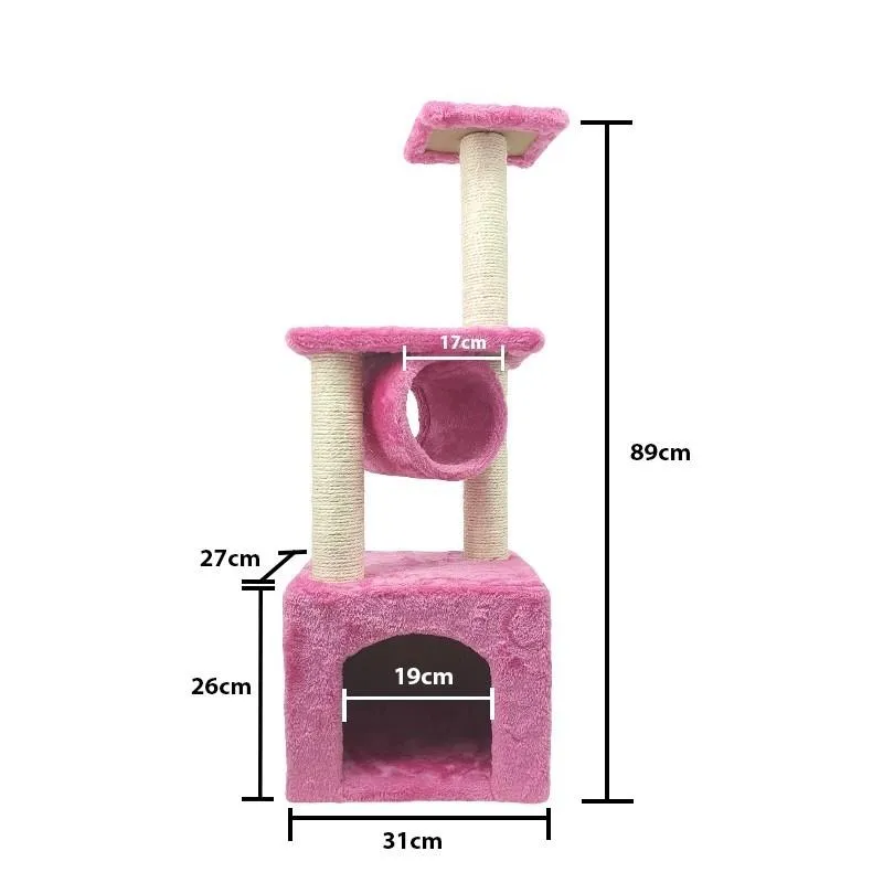 Sin Cheng 3 Tier Cat Scratching Post (Blue)
