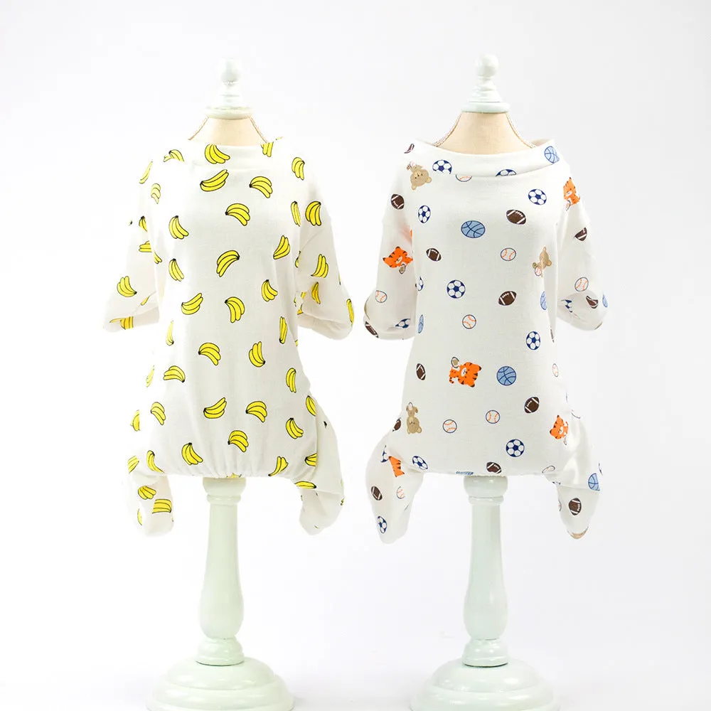 Spring pet clothing multi-color pattern home service