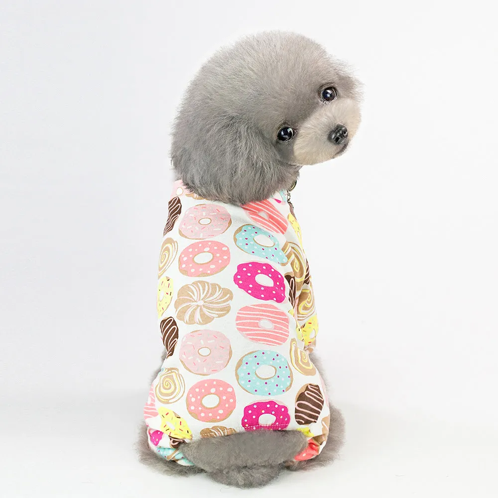 Spring pet clothing multi-color pattern home service
