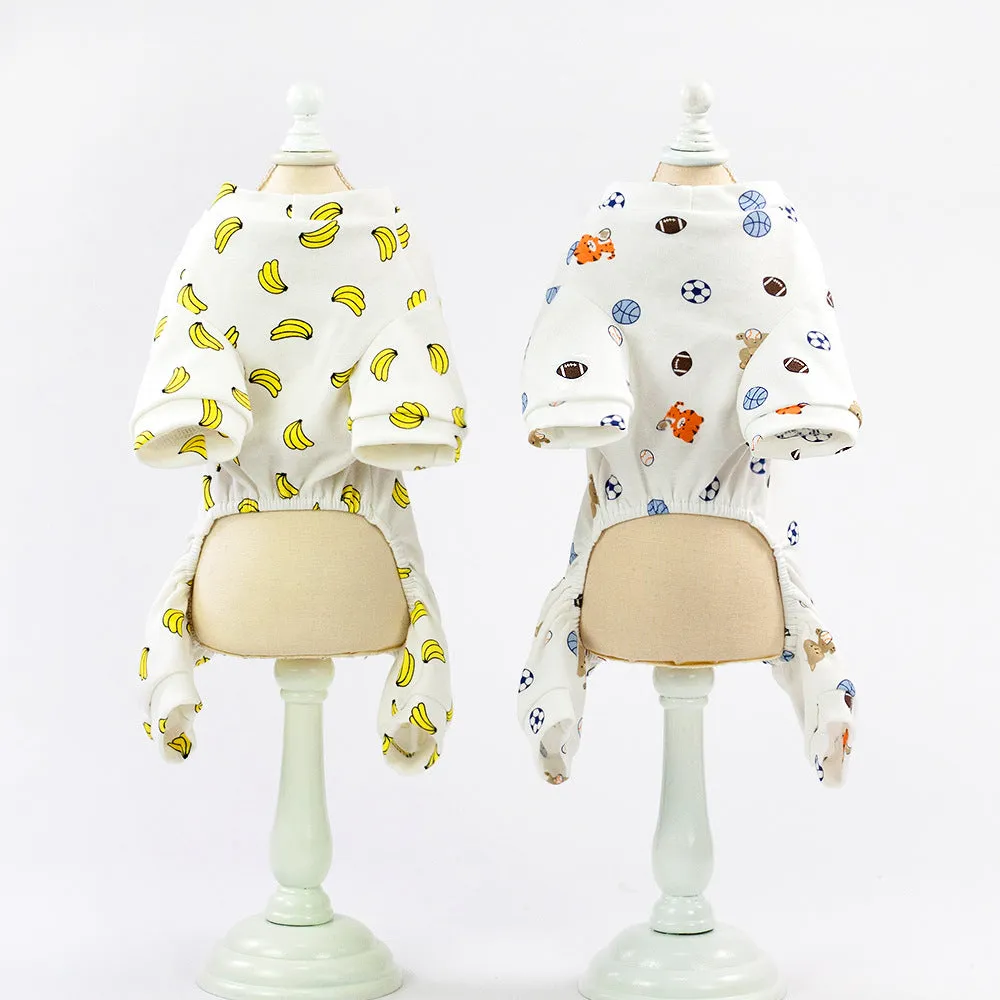 Spring pet clothing multi-color pattern home service