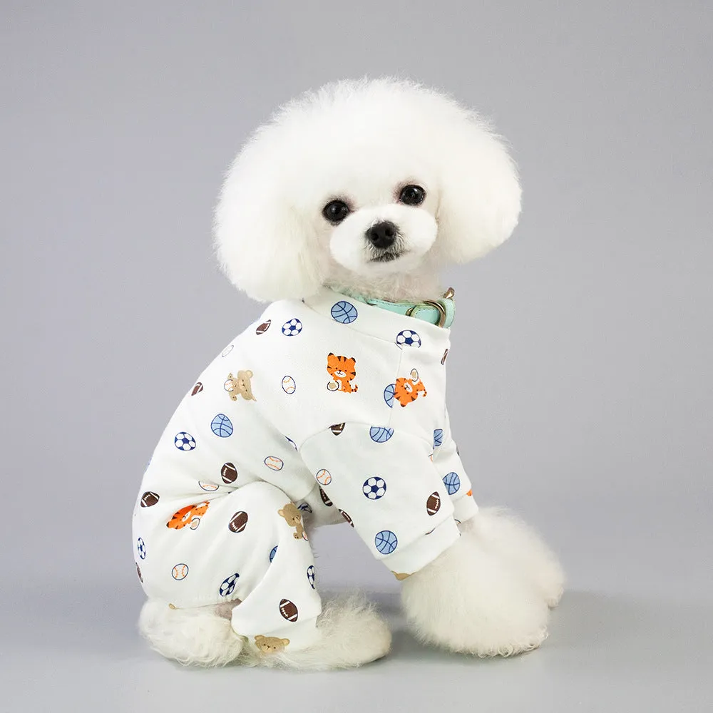 Spring pet clothing multi-color pattern home service
