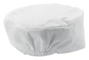 Winco CHPB3WR White Ventilated Chef Pillbox Hat for Comfortable Culinary Performance | Denson CFE