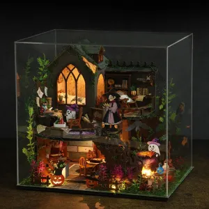 Wooden Magic Cristmass Cottage Casa Doll House Miniature With Furniture LED Lights and Music Box