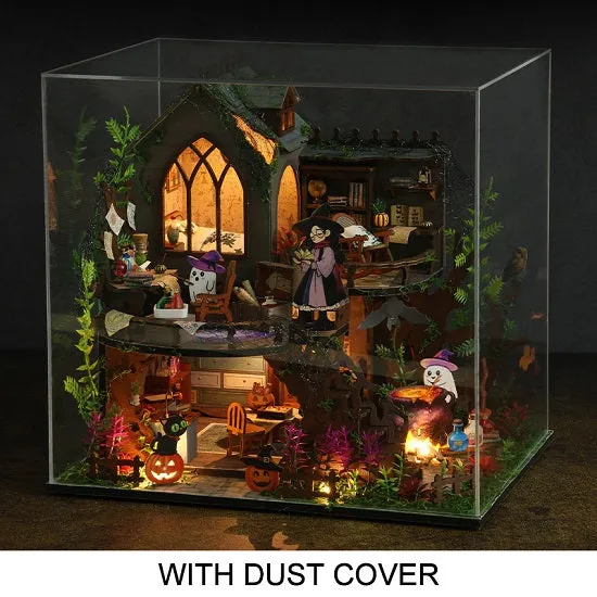 Wooden Magic Cristmass Cottage Casa Doll House Miniature With Furniture LED Lights and Music Box